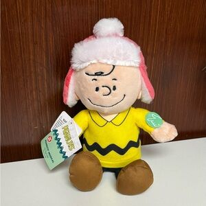 Peanuts Charlie Brown Musical Plush Toy with Pink Hat